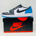 Jordan 1 Retro Low OG Black Dark Powder Blue (Womens)