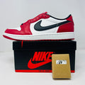 Jordan 1 Retro Low OG Chicago 2025 sneaker in red, white, and black on Nike box with extra laces and good box condition