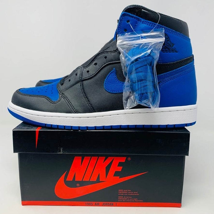 Jordan 1 Royal 2017 sneakers brand new black and blue with blue laces on Nike box