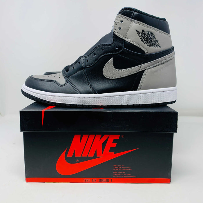Brand new 2018 Jordan 1 Shadow sneakers with grey laces and good condition box