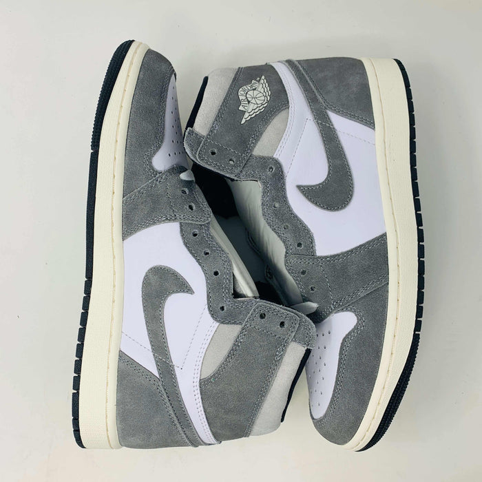 Jordan 1 Washed Black sneakers, brand new with black laces, 2023 release.