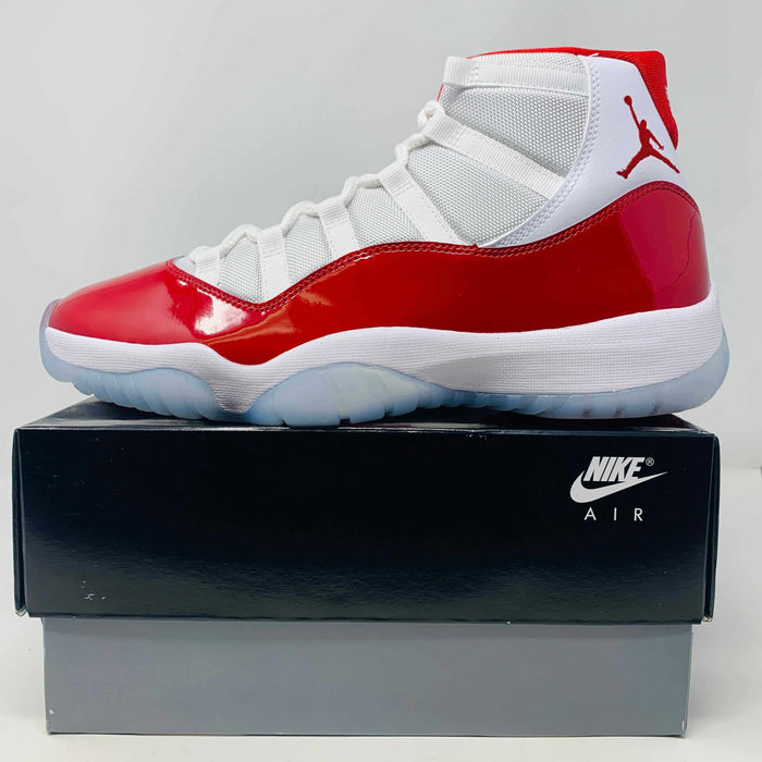 Jordan 11 Retro Cherry 2022 sneaker in brand new condition with classic silhouette and bold cherry colorway