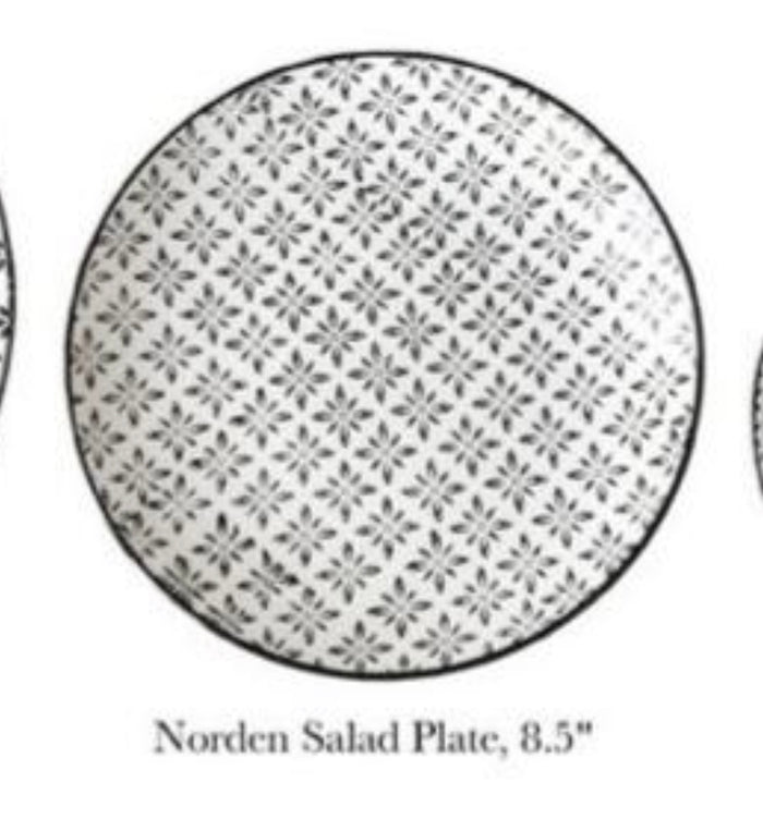 16 Piece Black & White Dinner Set