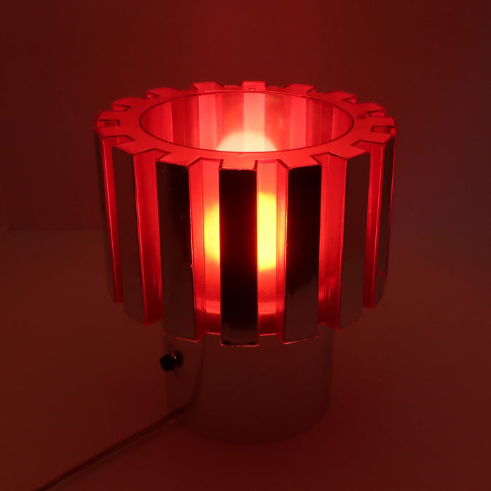 1970s Red and Chrome Table Lamp by C.N. Burman