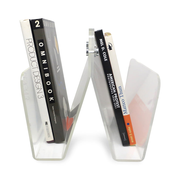 1970s Vintage Lucite and Chrome Magazine Rack