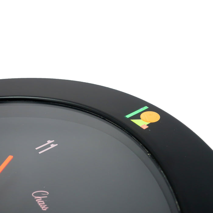 1980s Black Postmodern Wall Clock by Chass