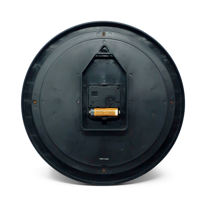 1980s Black Postmodern Wall Clock by Chass
