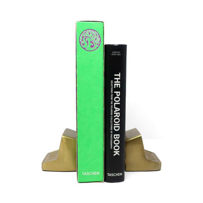 1980s Brass Computer Bookends