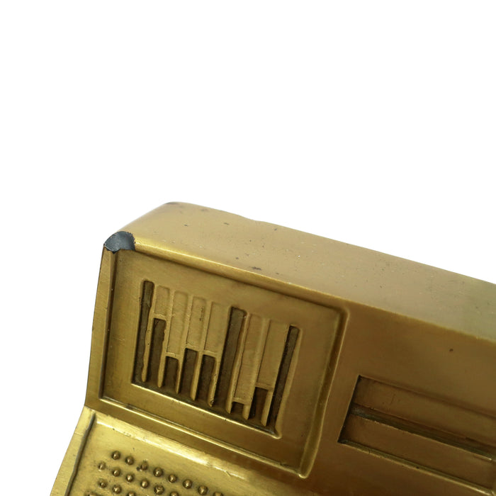 1980s Brass Computer Bookends