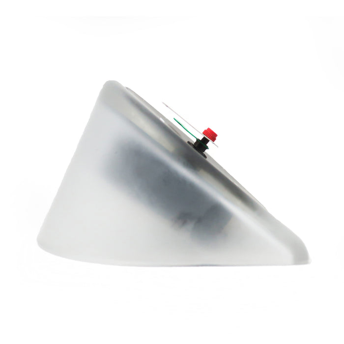 1980s Frosted Glass Desk Clock by Sunform for Sasaki