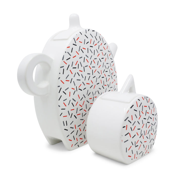 1980s Italian Ceramic Coffee Pot & Sugar Set by Massimo Materassi for MAS Italy