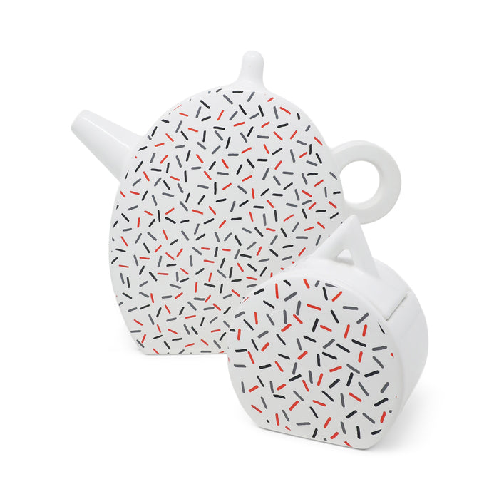 1980s Italian Ceramic Coffee Pot & Sugar Set by Massimo Materassi for MAS Italy