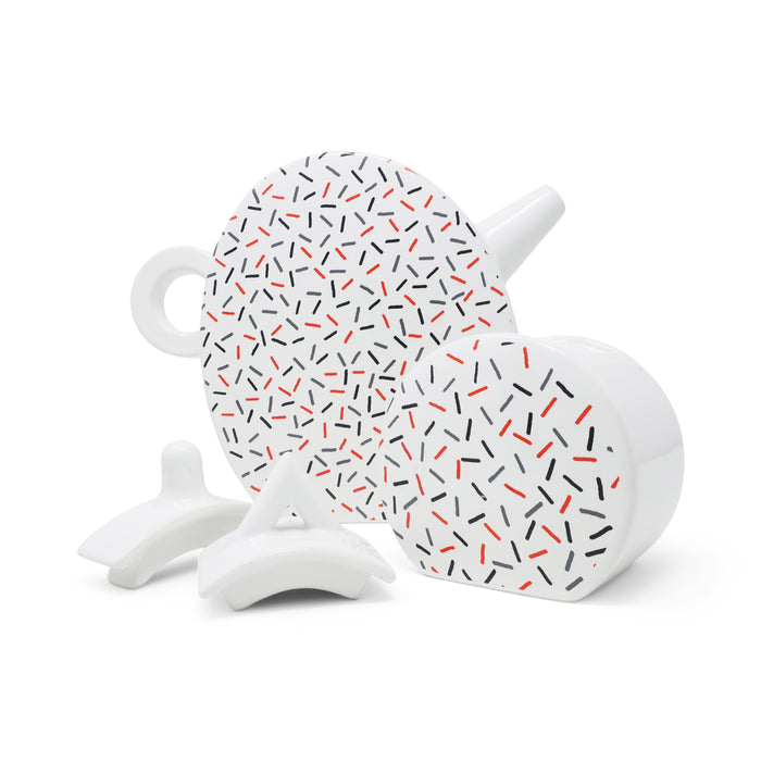 1980s Italian Ceramic Coffee Pot & Sugar Set by Massimo Materassi for MAS Italy