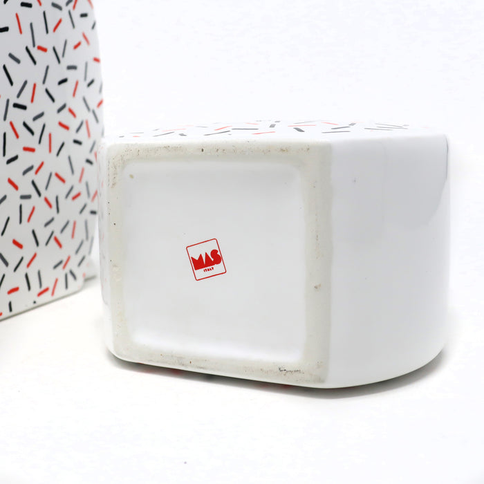 1980s Italian Ceramic Coffee Pot & Sugar Set by Massimo Materassi for MAS Italy