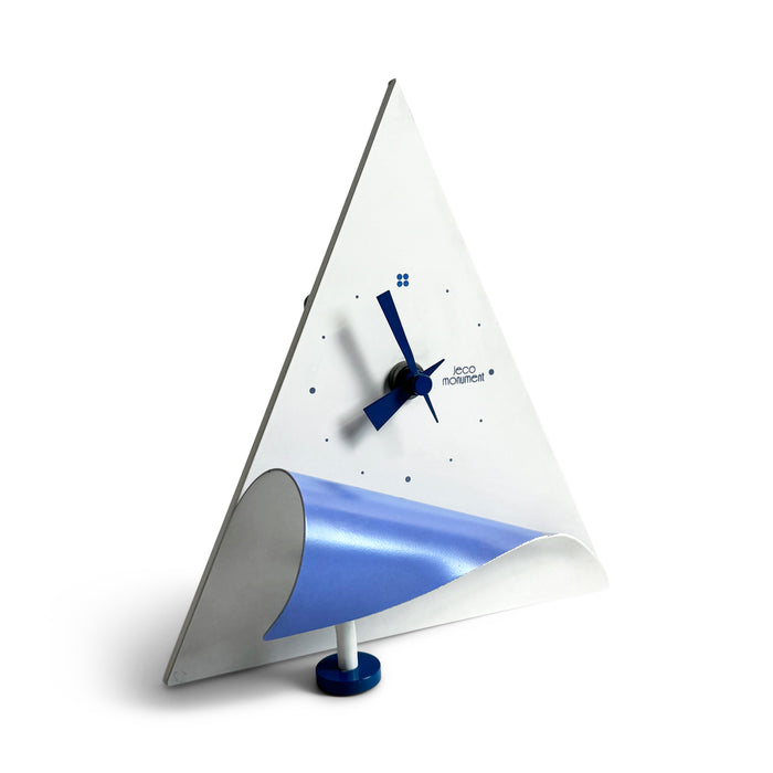1980s Postmodern Triangular Desk Clock by Jeco