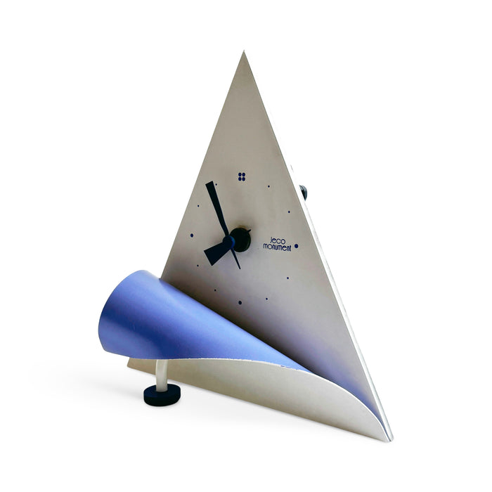 1980s Postmodern Triangular Desk Clock by Jeco