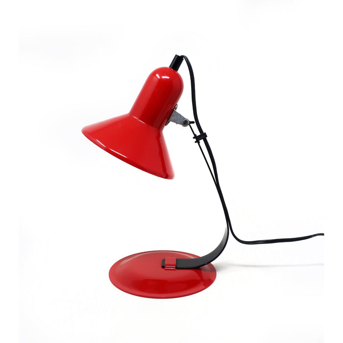 1980s Red & Black Metal Desk Lamp