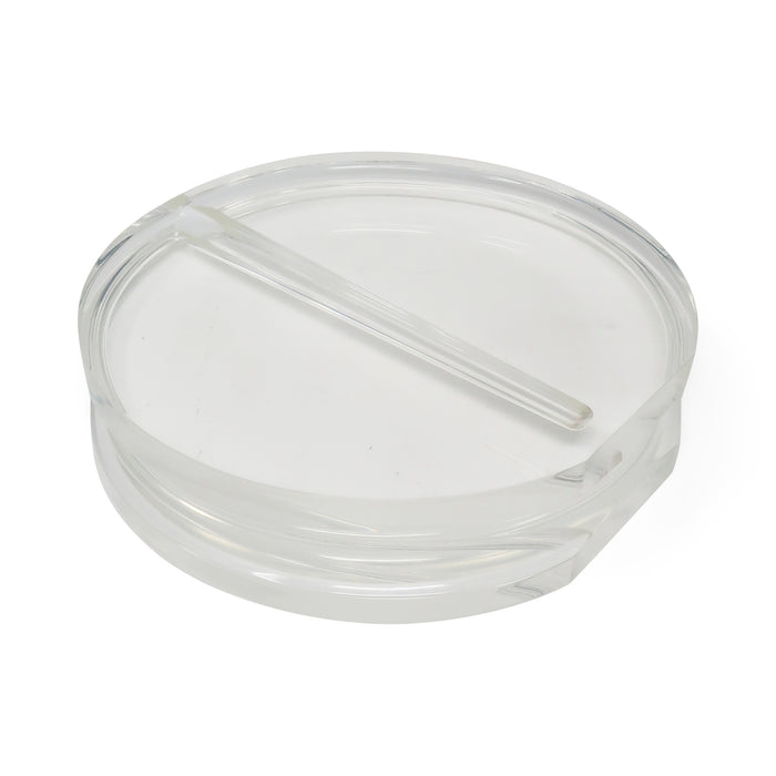 1980s Round Lucite Vase