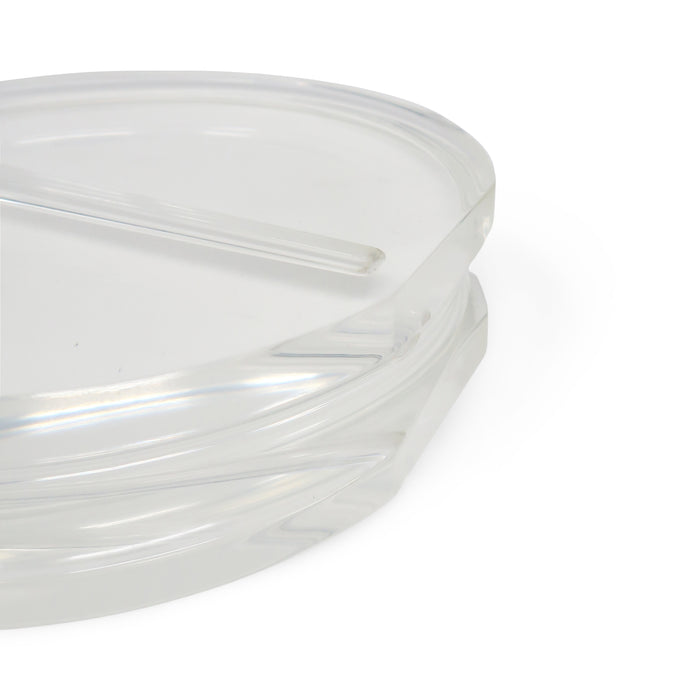 1980s Round Lucite Vase