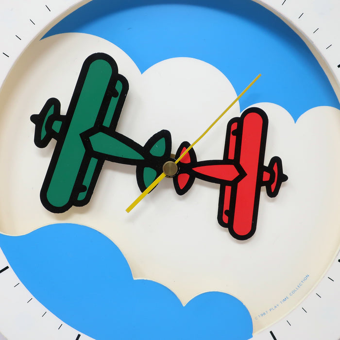 1987 Postmodern Airplane Clock by Play Time