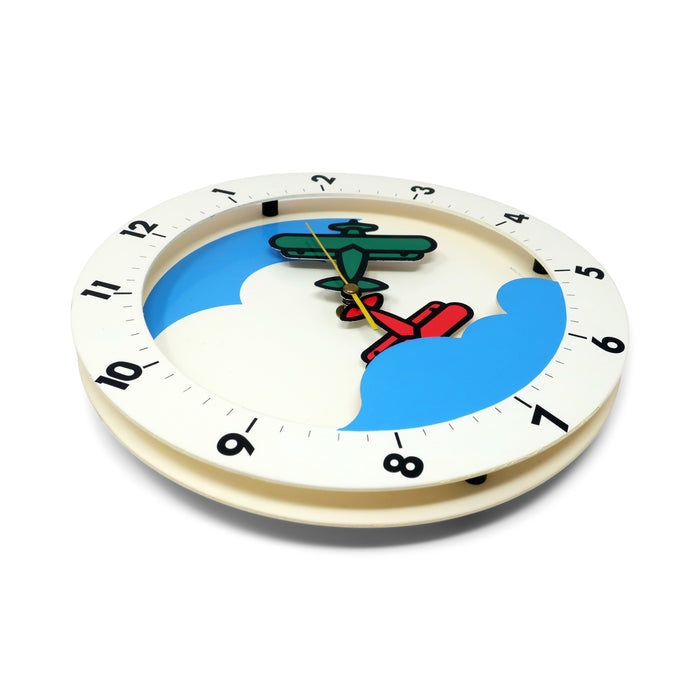 1987 Postmodern Airplane Clock by Play Time