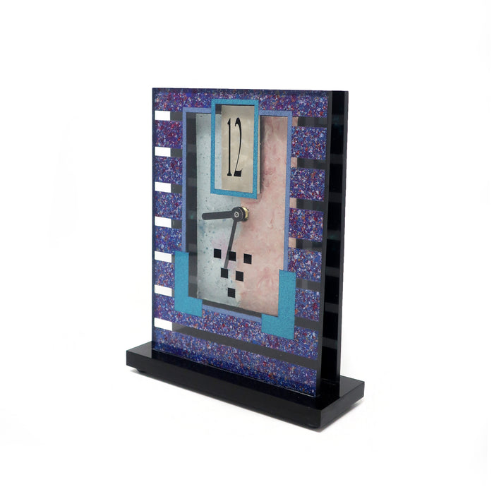 1990s Handmade Postmodern Mantle Clock