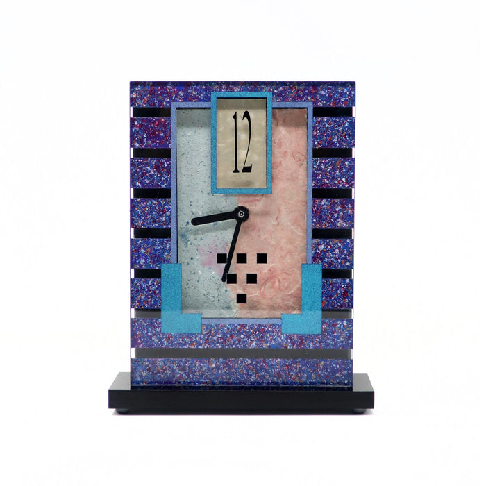 1990s Handmade Postmodern Mantle Clock