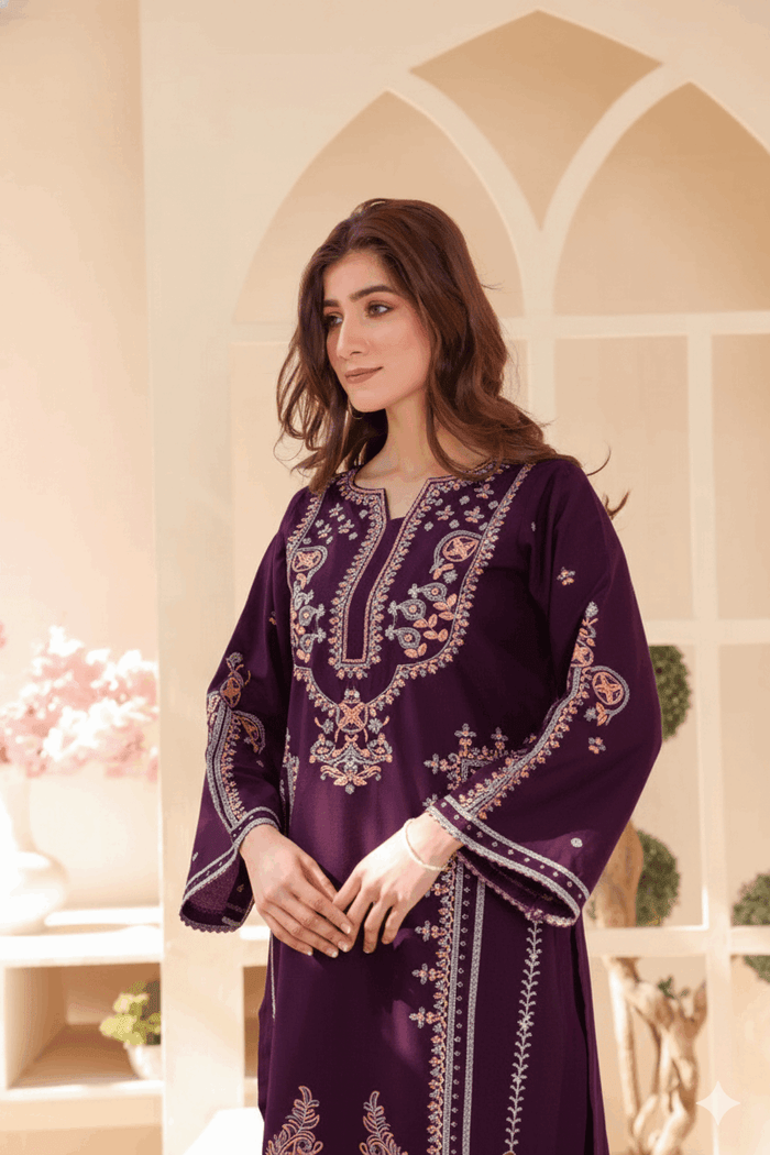 2 Piece – Embroidered Cotton Suit  30 - Nishat Creative Store