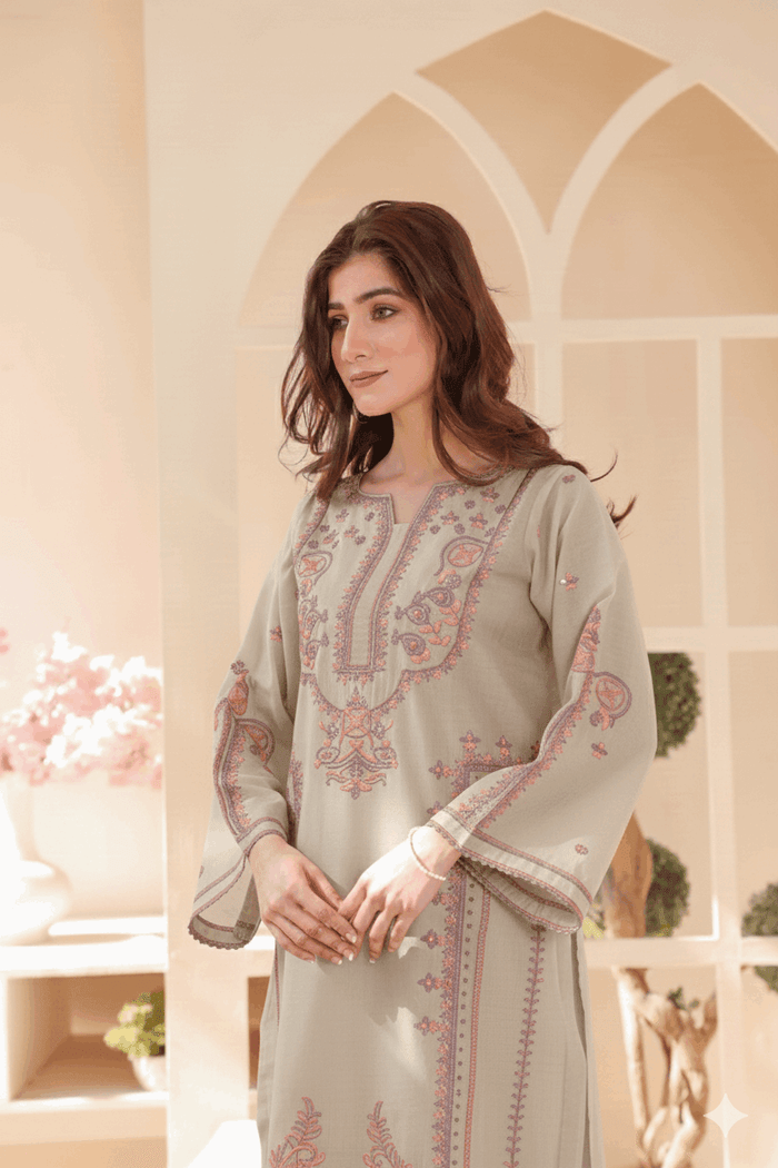 2 Piece – Embroidered Cotton Suit  32 - Nishat Creative Store