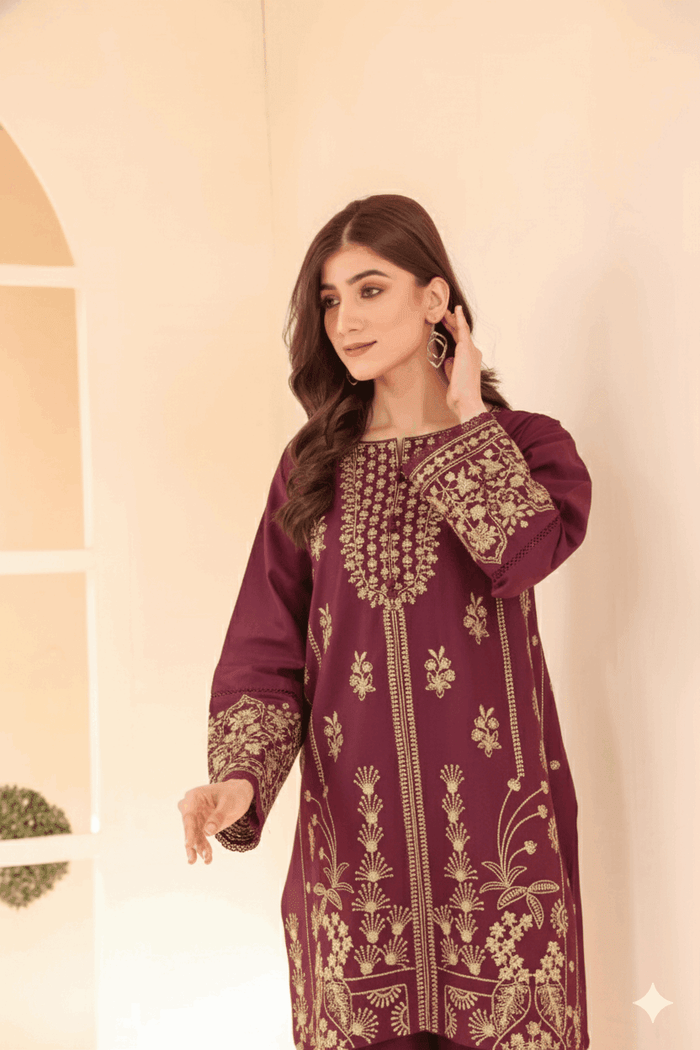 2 Piece – Embroidered Cotton Suit  33 - Nishat Creative Store