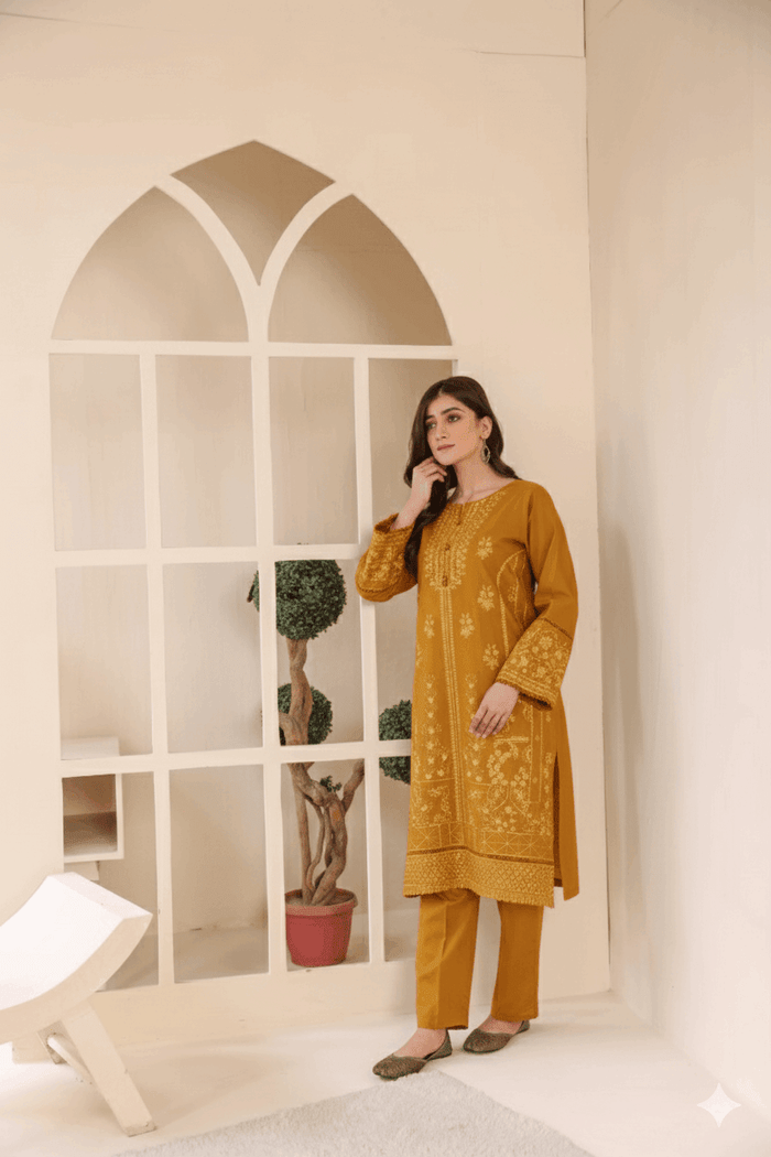 2 Piece – Embroidered Cotton Suit  34 - Nishat Creative Store