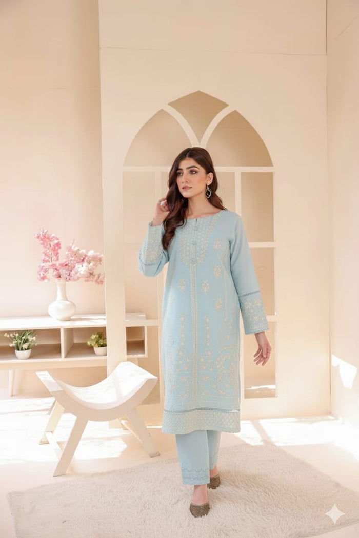 2 Piece – Embroidered Cotton Suit  35 - Nishat Creative Store