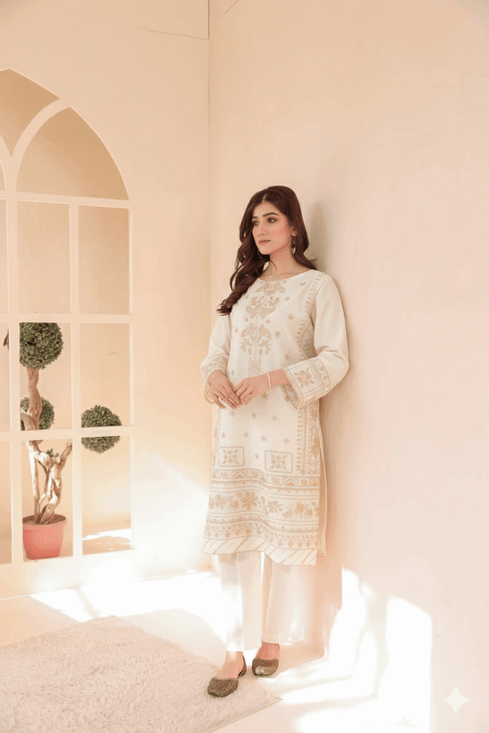 2 Piece – Embroidered Cotton Suit  39 - Nishat Creative Store