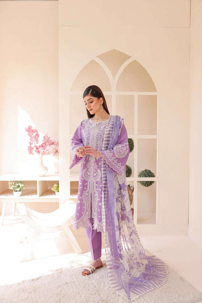 3 Piece – Embroidered Cotton Suit  12 - Nishat Creative Store
