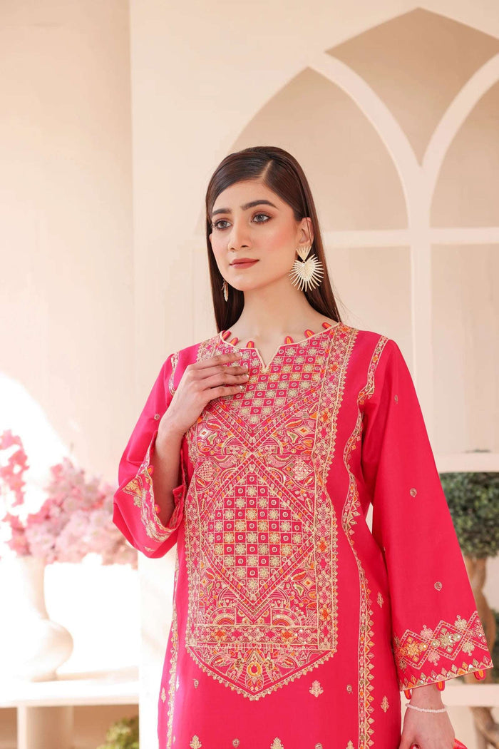 3 Piece – Embroidered Cotton Suit  13 - Nishat Creative Store