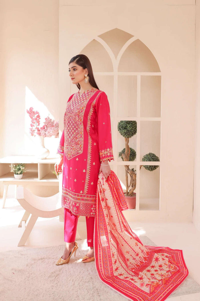 3 Piece – Embroidered Cotton Suit  13 - Nishat Creative Store
