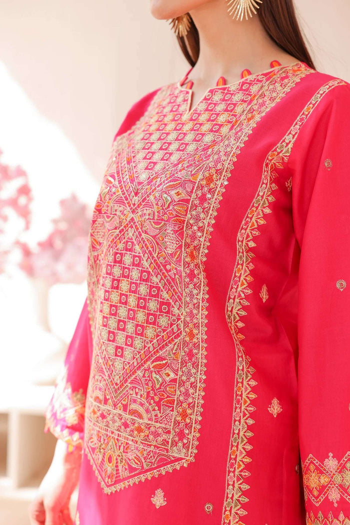 3 Piece – Embroidered Cotton Suit  13 - Nishat Creative Store
