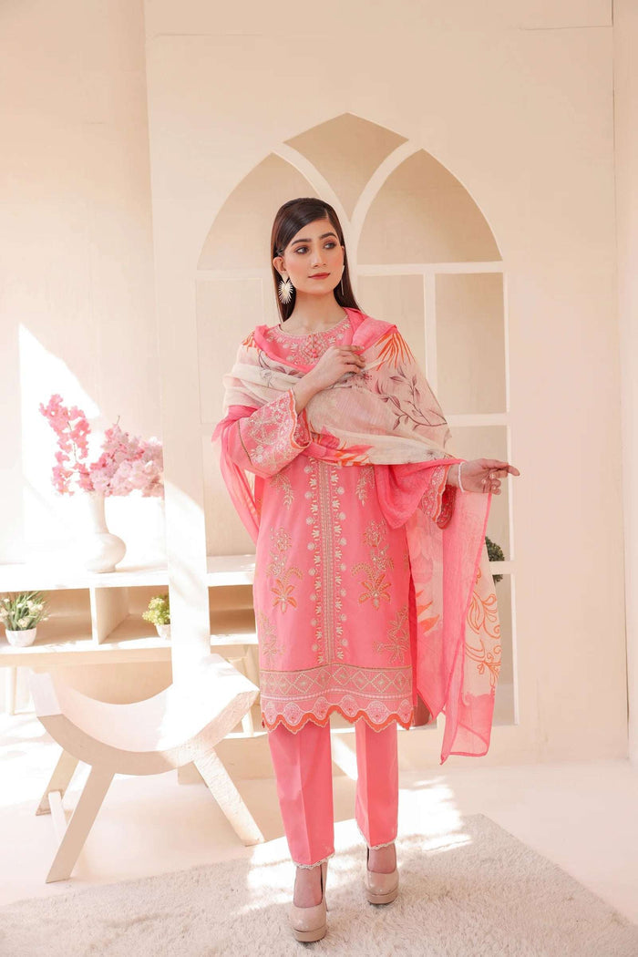 3 Piece – Embroidered Cotton Suit  15 - Nishat Creative Store
