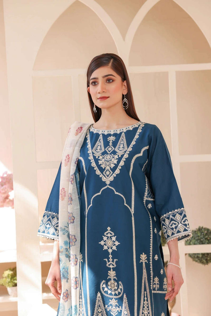 3 Piece – Embroidered Cotton Suit  20 - Nishat Creative Store