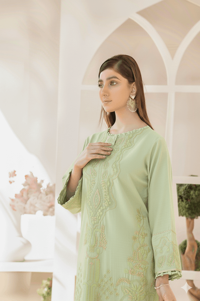 3 Piece – Embroidered Cotton Suit  25 - Nishat Creative Store