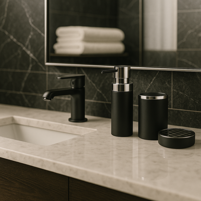 Bathroom Accessories Set 3-Piece Acrylic Primostore color variants
