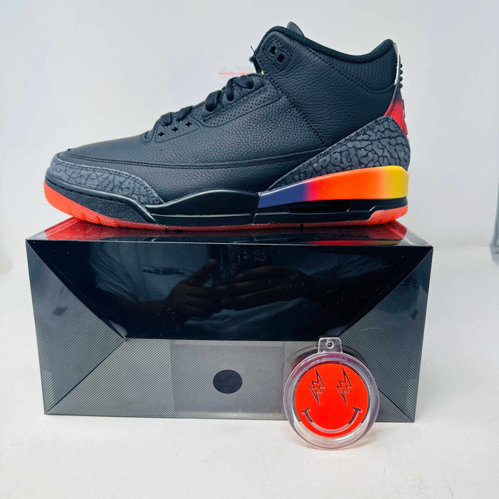 Brand new 2024 Jordan 3 Retro J Balvin Rio sneakers with orange laces and hang tag in good condition box