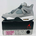 Jordan 4 Retro Cool Grey 2019 sneaker with clean uppers and general wear on box with Air logo