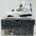 Jordan 4 Retro Military Black sneaker in white and black on speckled box condition good light wear 2022 model