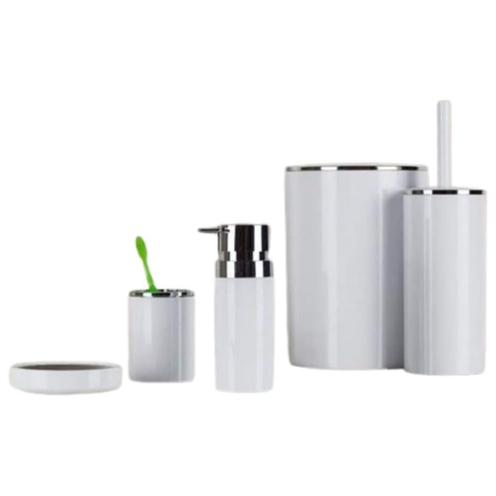 Primanova bathroom set Acrylic white front view