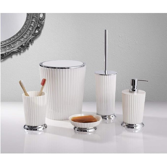 Bathroom Accessories Set 5-Piece Plastic Primostore color variants