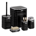 Okyanus bathroom set Acrylic black-1 front view
