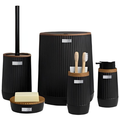 Okyanus bathroom set Plastic black-1 front view