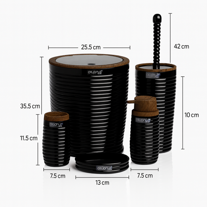Okyanus bathroom set Plastic dimensions specs