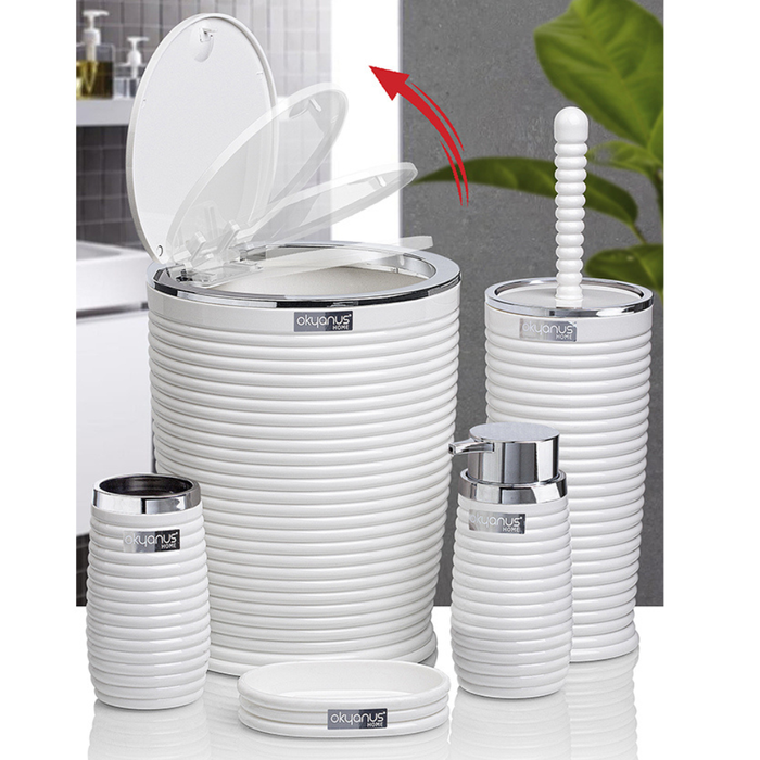 Bathroom Accessories Set 5-Piece Hard Plastic Okyanus color variants